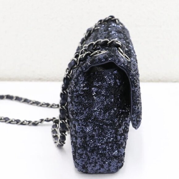 Chanel Timeless Blue Night Micro-Glitter Flap Bag 20464110 - Picture 7 of 15